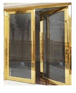 درب استیل طلایی لابی